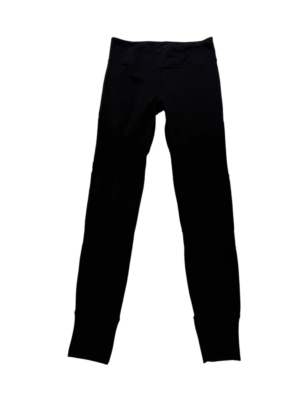 Aritzia Community Black Leggings Street To Studio Tiered Seam Cuffed Pants - SM